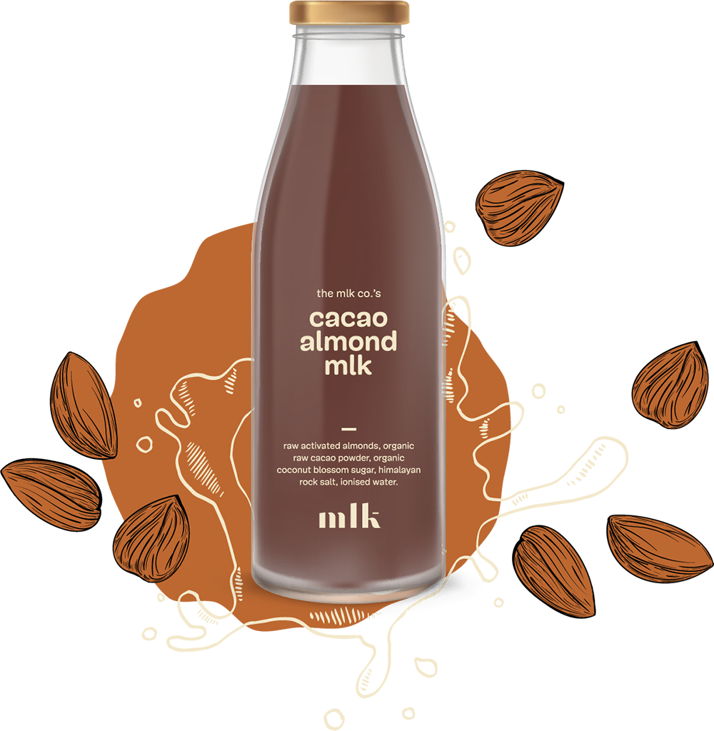 Cacao Almond Milk Bottle PNG