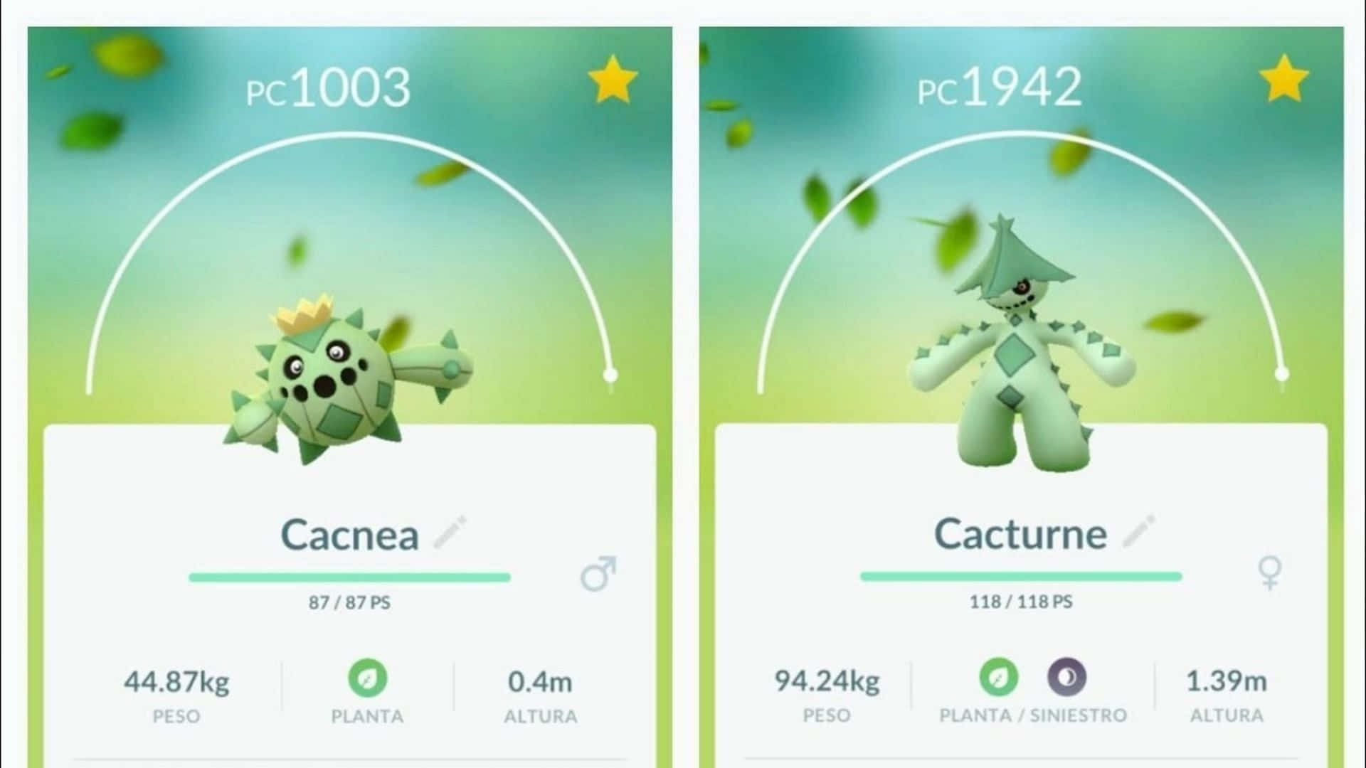 Cacnea And Cacturne In Pokémon Go Wallpaper