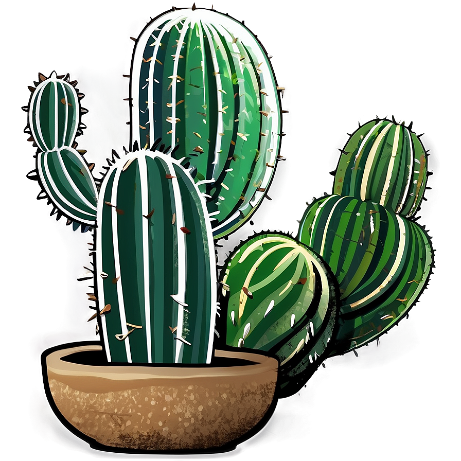 Cactus Art Png 05032024 PNG