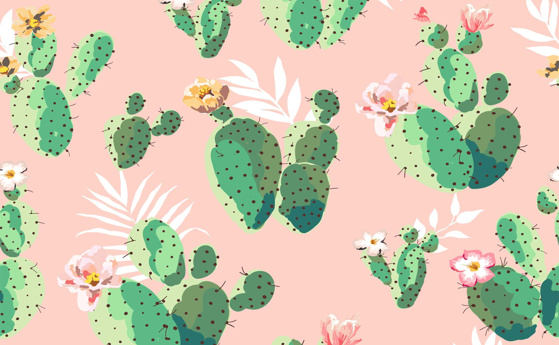 Kawaii Baby Cacti: 4K Wallpaper for PC
