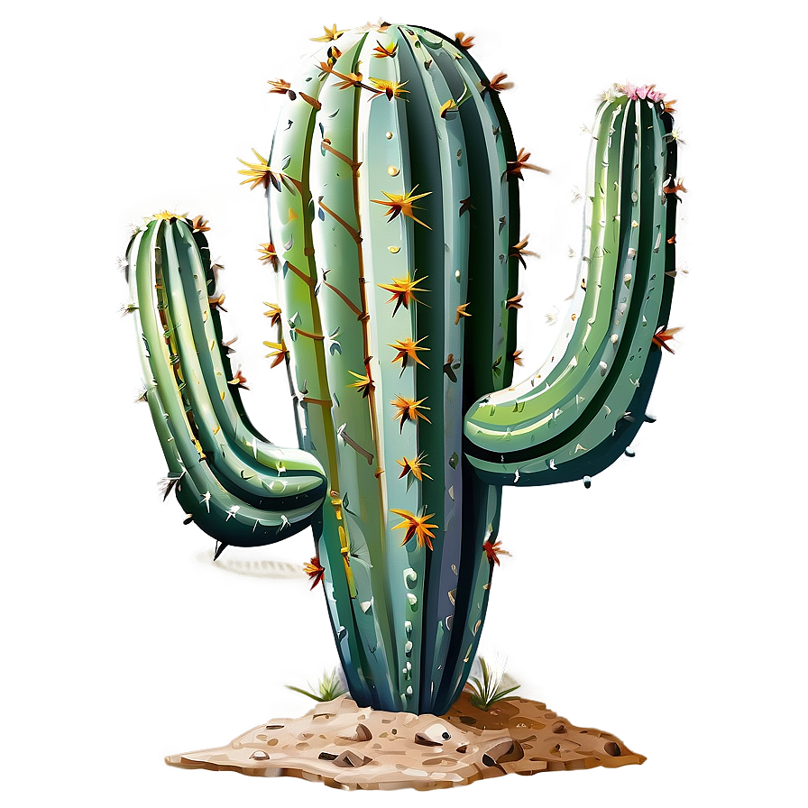 Cactus In Desert Png 05032024 PNG