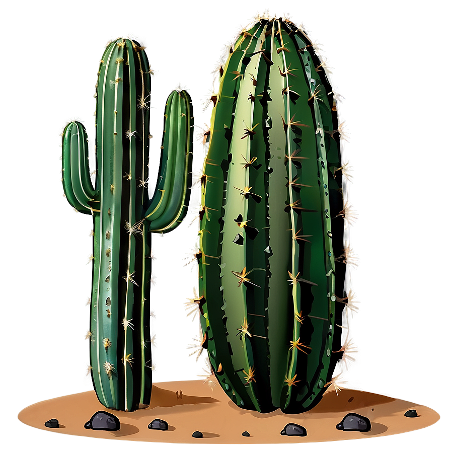 Download Cactus In Desert Png Tub | Wallpapers.com