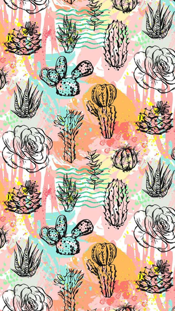 Hold dit skattede kaktus Iphone sikkert indpakket i et robust etui for at beskytte mod uheld. Wallpaper