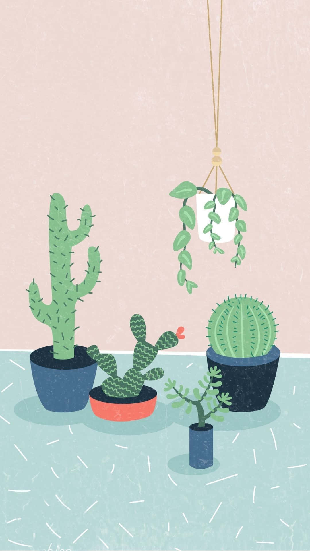 Få den perfekte look til din iPhone med dette kaktus-tema tapet. Wallpaper