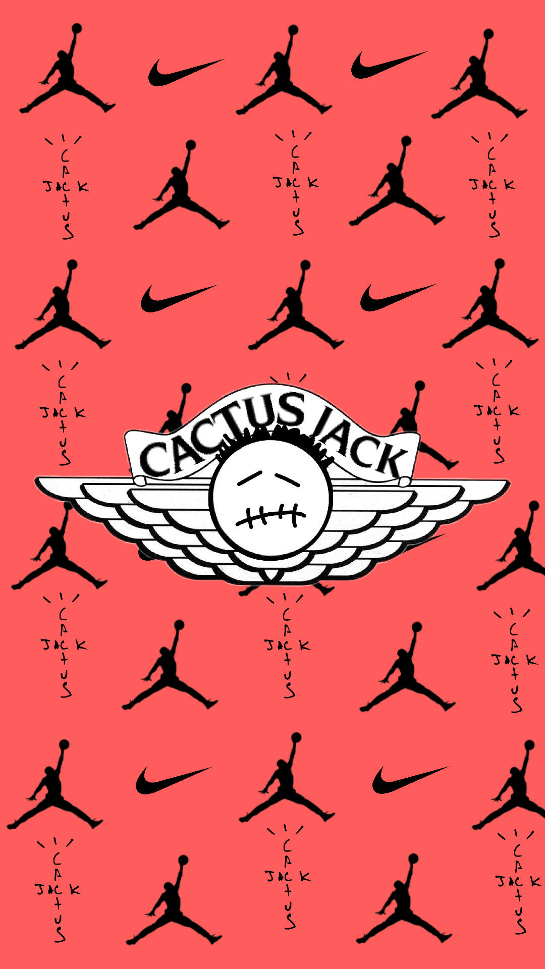 Cactus Jack Air Jordan Pattern Wallpaper
