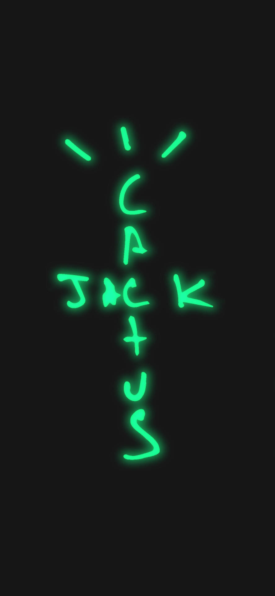 Cactus Jack Glowing Logo Wallpaper