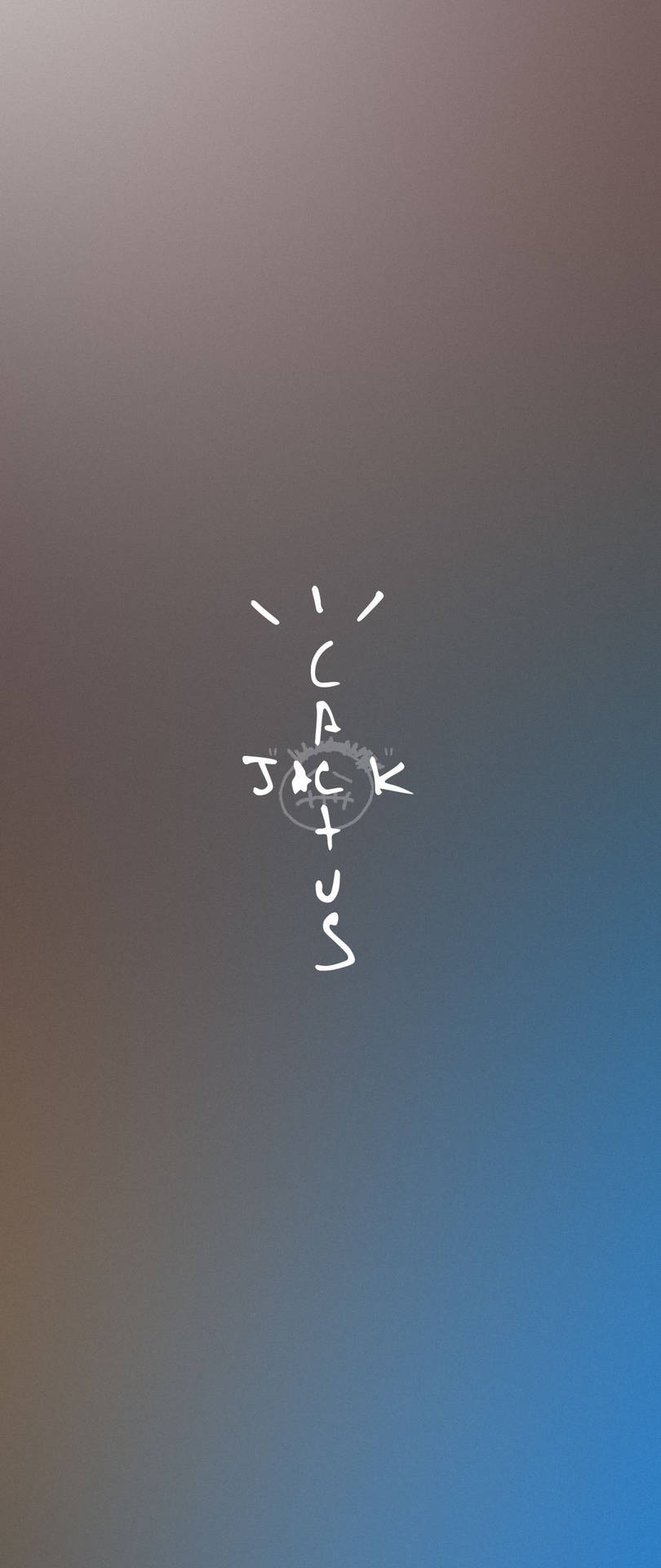 Cactus Jack Travis Scott Text Logo Blue And Gray Wallpaper