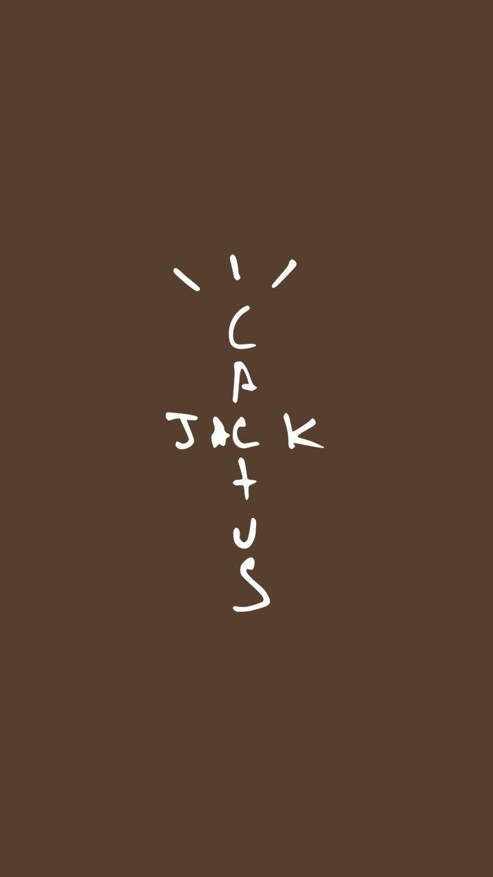 Cactus Jack Travis Scott Text Logo Brown Aesthetic Wallpaper