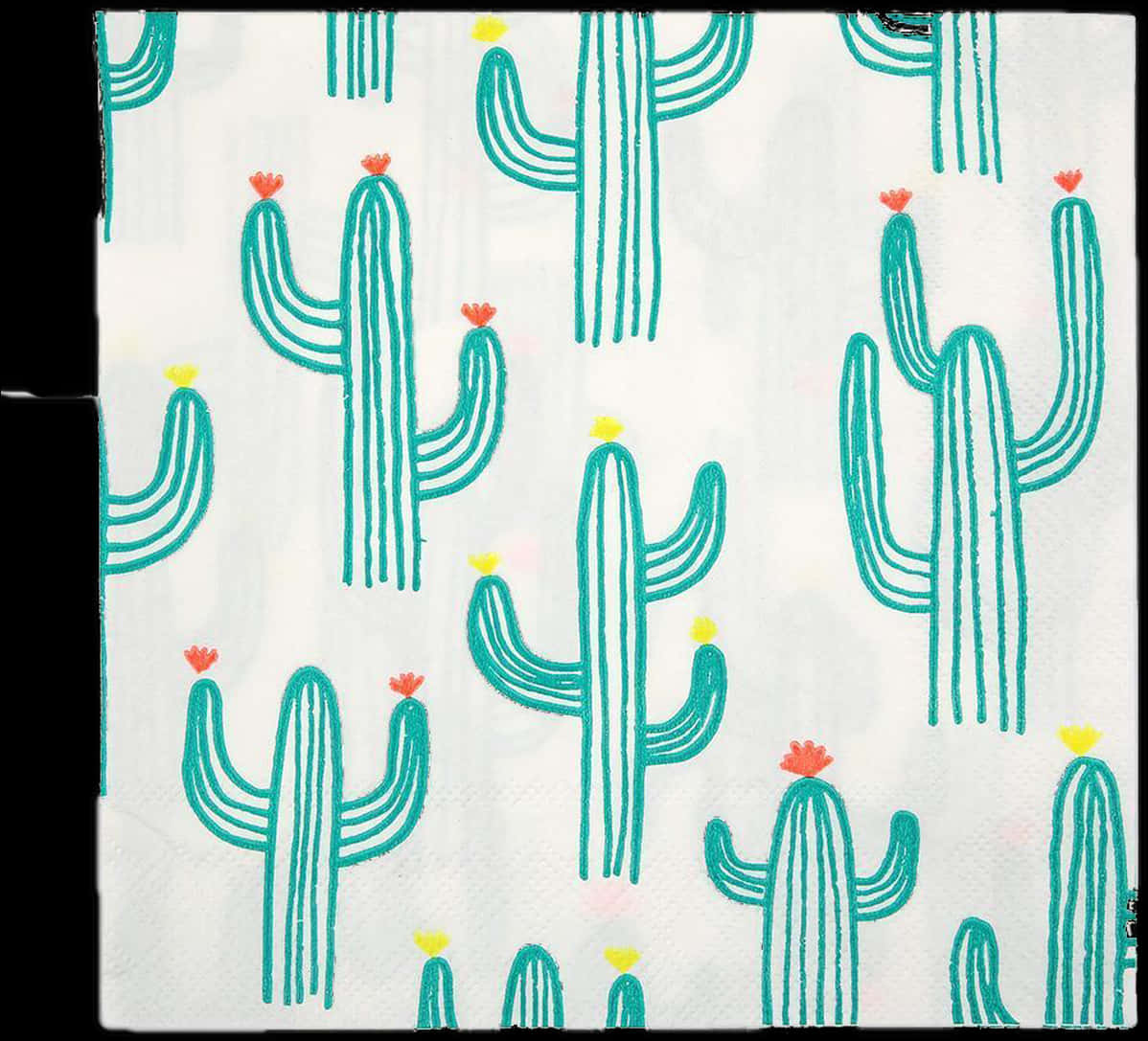 Cactus Pattern Napkin PNG