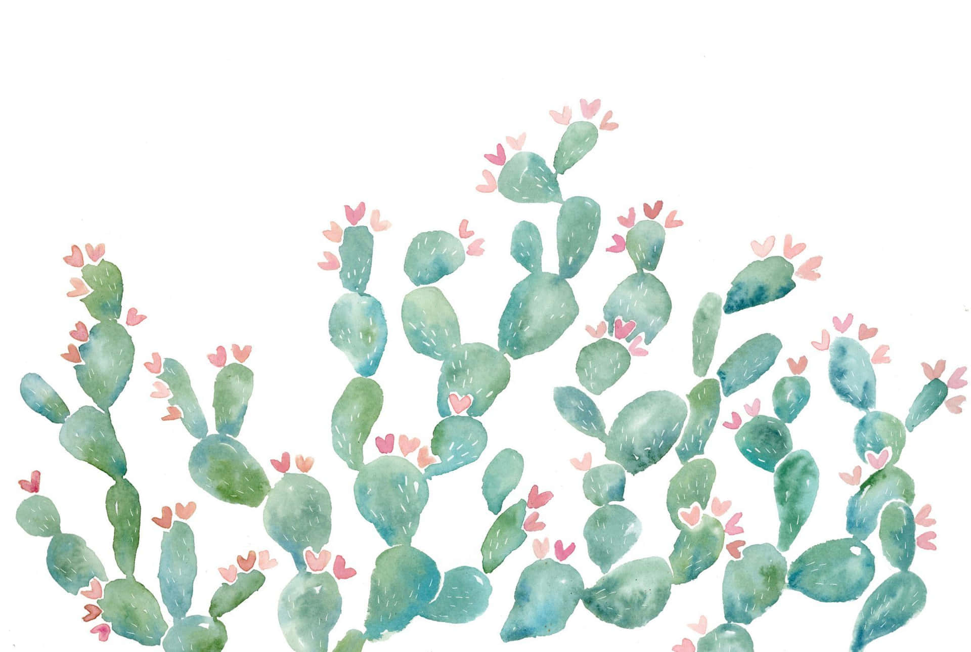 Imagende Pintura De Un Cactus Con Orejas De Conejo.