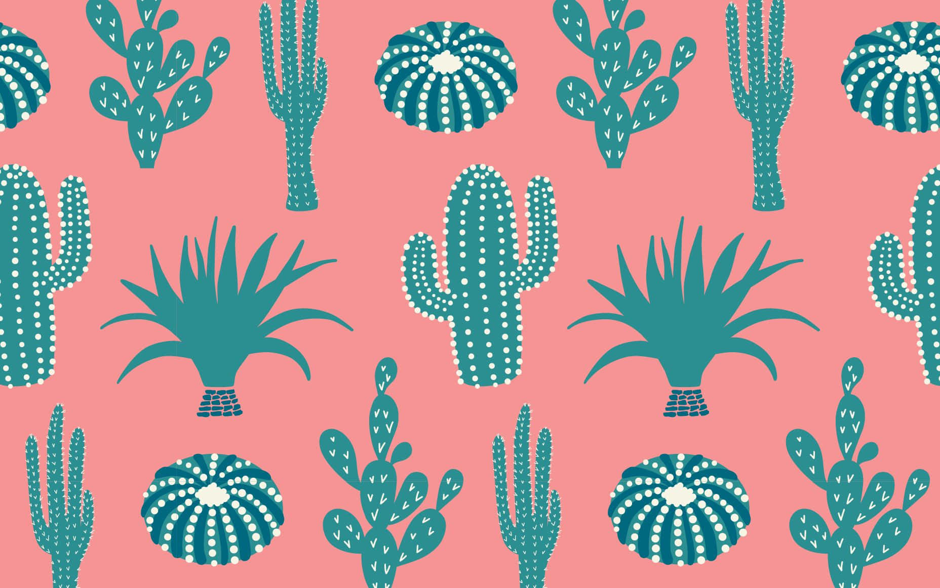 Imagende Patrón De Plantas De Jardín De Cactus