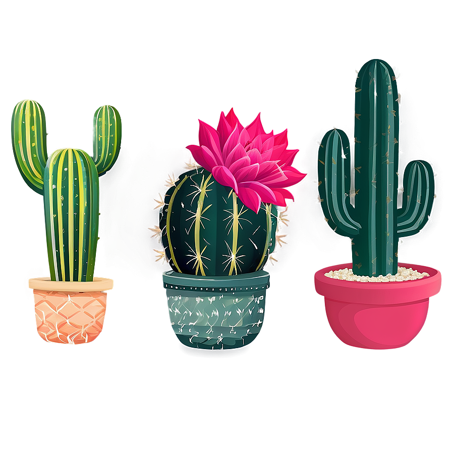 Cactus Set Png 05032024 PNG