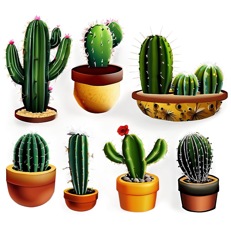 Cactus Set Png Voq6 PNG