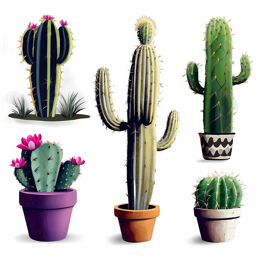 Cactus Silhouette Png Cgf PNG