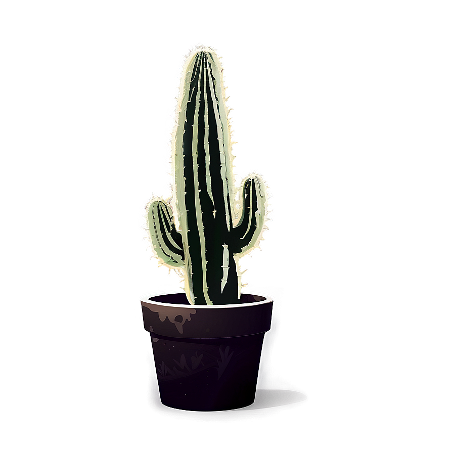 Cactus Silhouette Png Cjk32 PNG