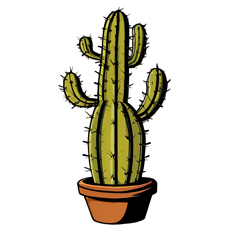 Cactus Sketch Png Wbl PNG