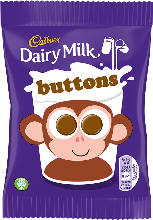 Cadbury Dairy Milk Buttons Package PNG