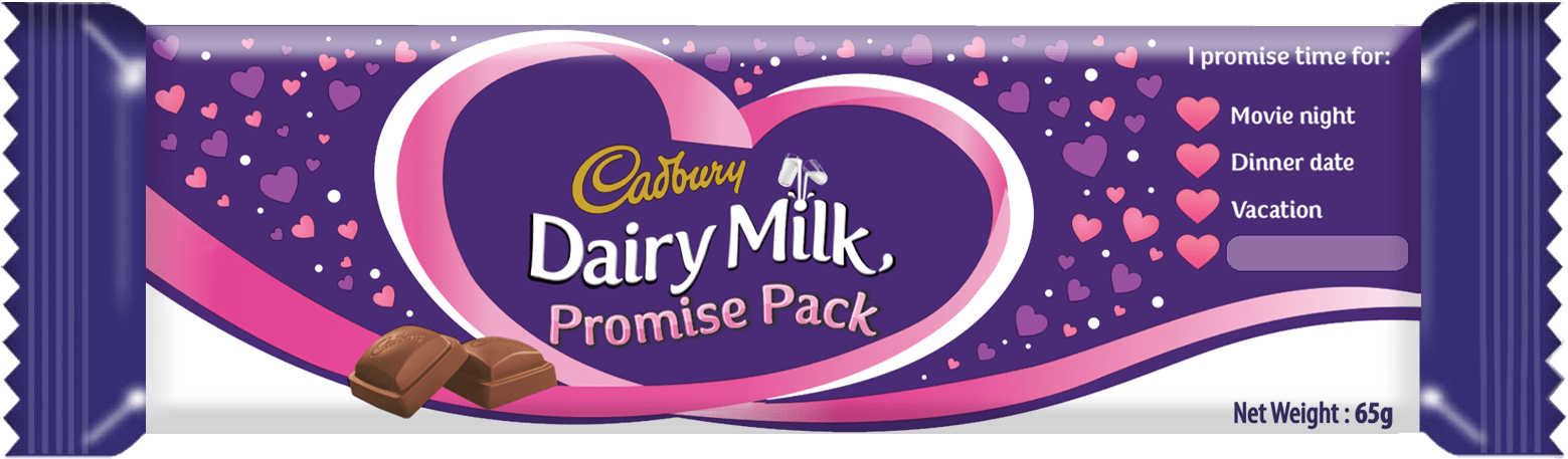 Cadbury Dairy Milk Promise Pack Design PNG