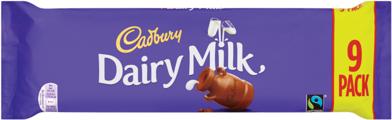 Cadbury Dairy Milk9 Pack Chocolate Bars PNG