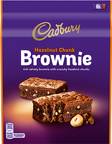 Cadbury Hazelnut Chunk Brownie Packaging PNG