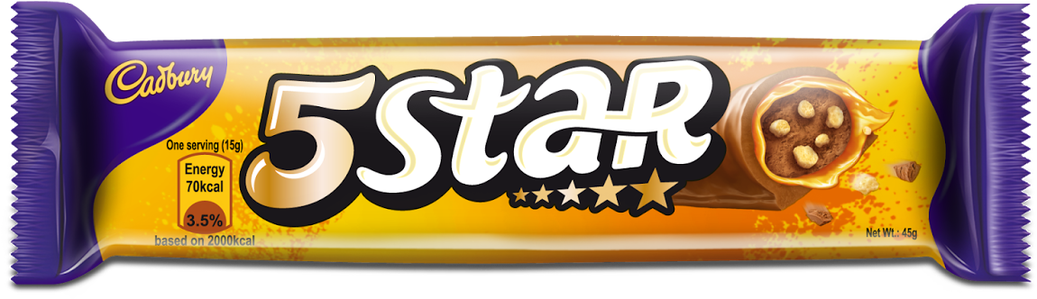 Cadbury5 Star Chocolate Bar PNG
