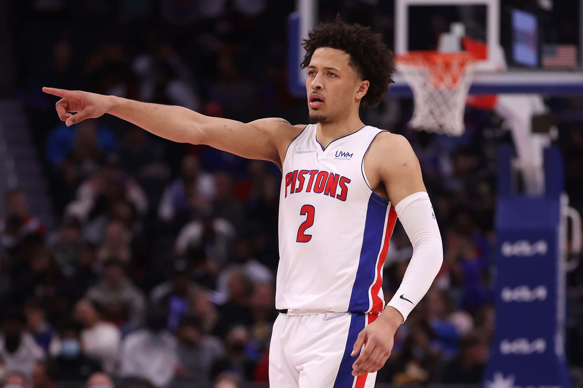 Cade Cunningham Detroit Pistons Spel Actie Achtergrond