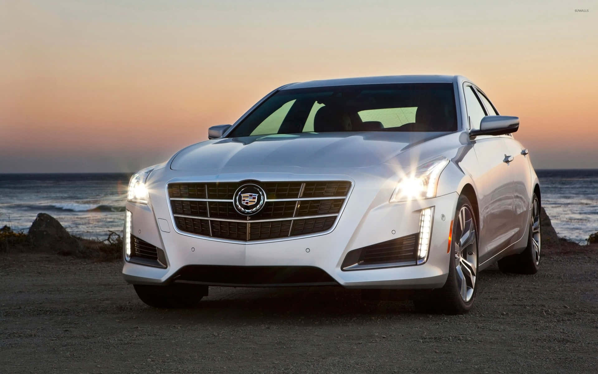 Sleek and Stylish Cadillac CTS in Action Wallpaper