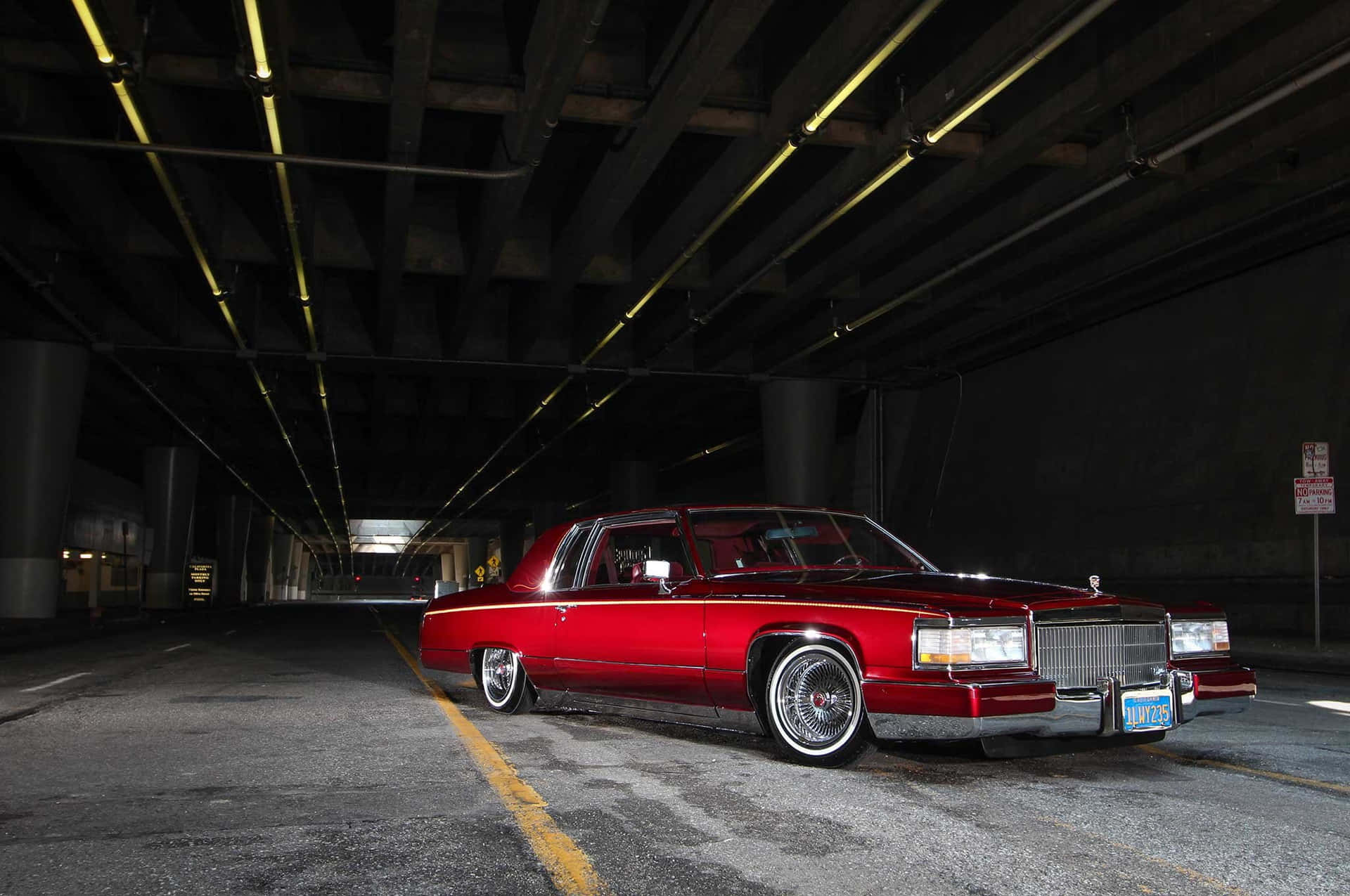 Stunning Cadillac Deville Sedan in Twilight Wallpaper