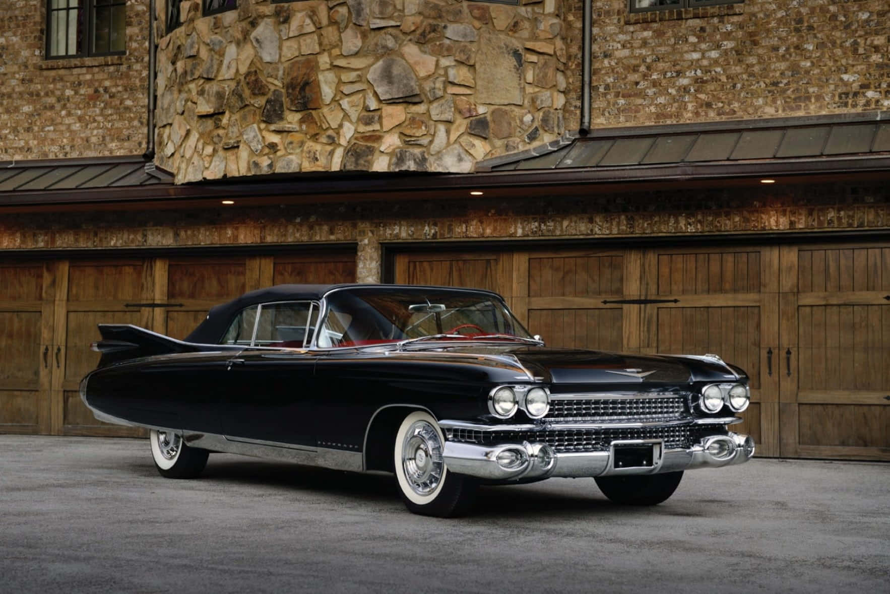 Caption: Classic Cadillac Eldorado on Display Wallpaper