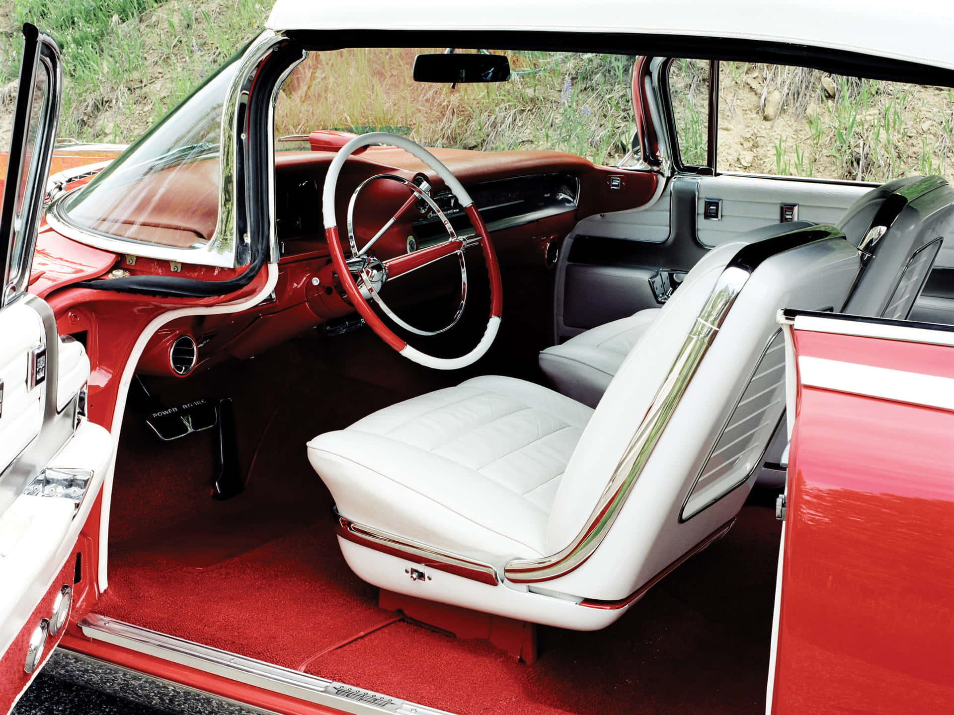 Stunning Classic Cadillac Eldorado in Breathtaking Scenery Wallpaper