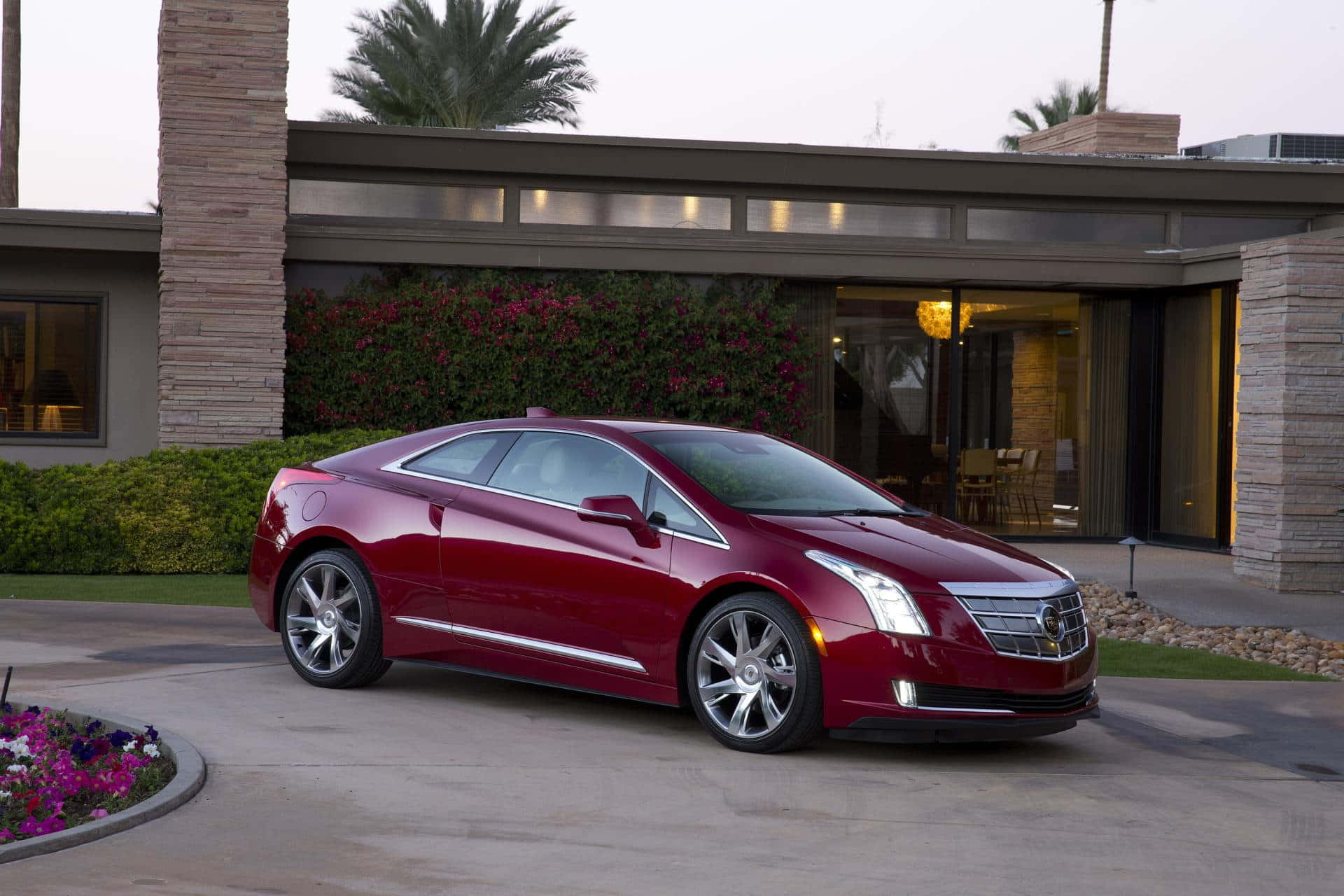 Slank Luxe Elektrisch Voertuig - De Cadillac Elr Achtergrond