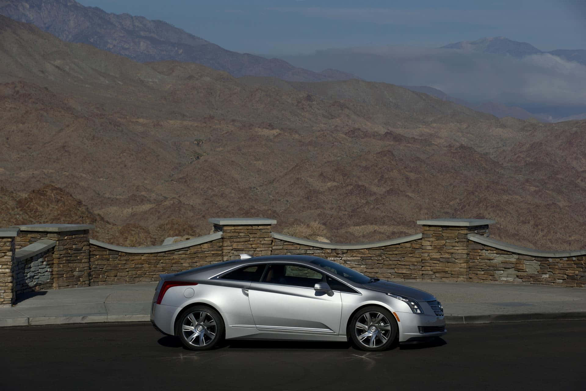 Stunning Cadillac ELR Electric Luxury Coupe on the road Wallpaper