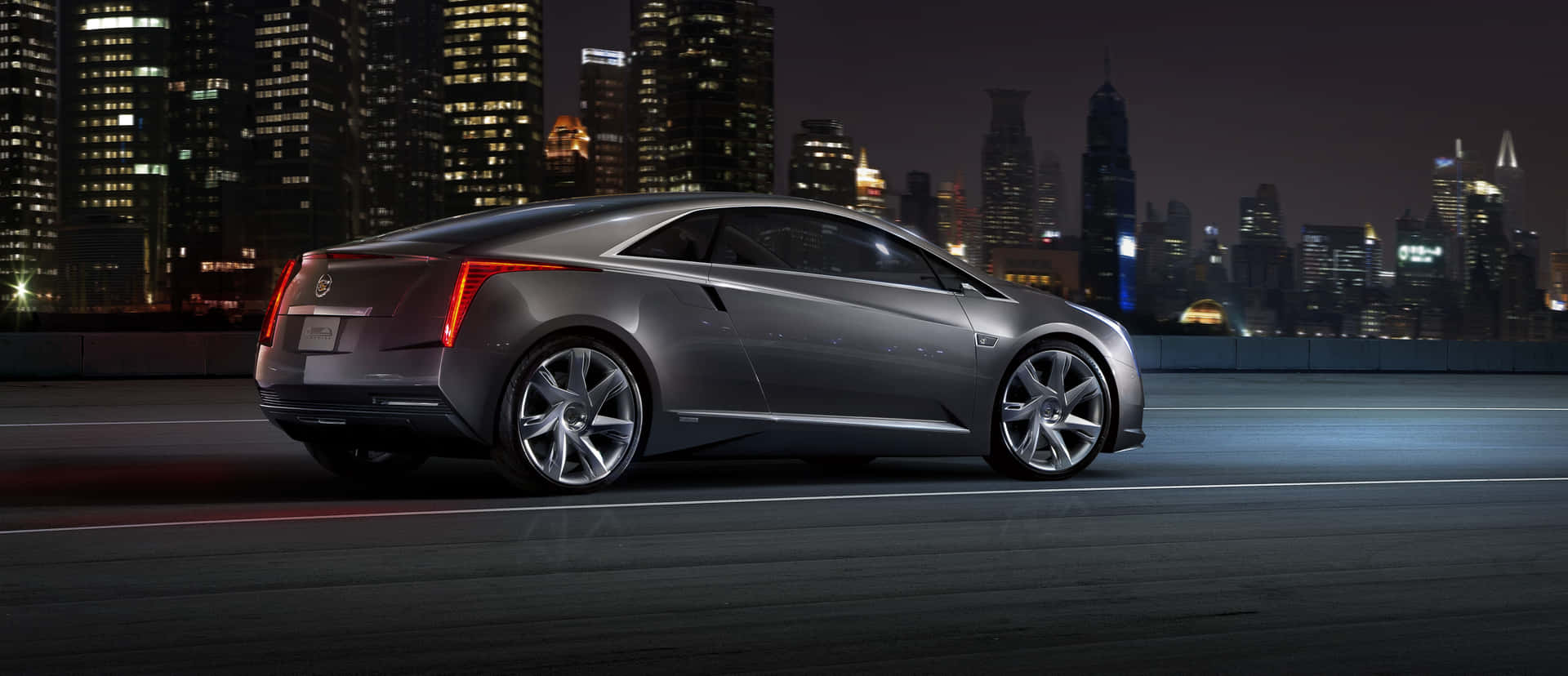 Sleek and Stylish Cadillac ELR Parked Outdoors Wallpaper