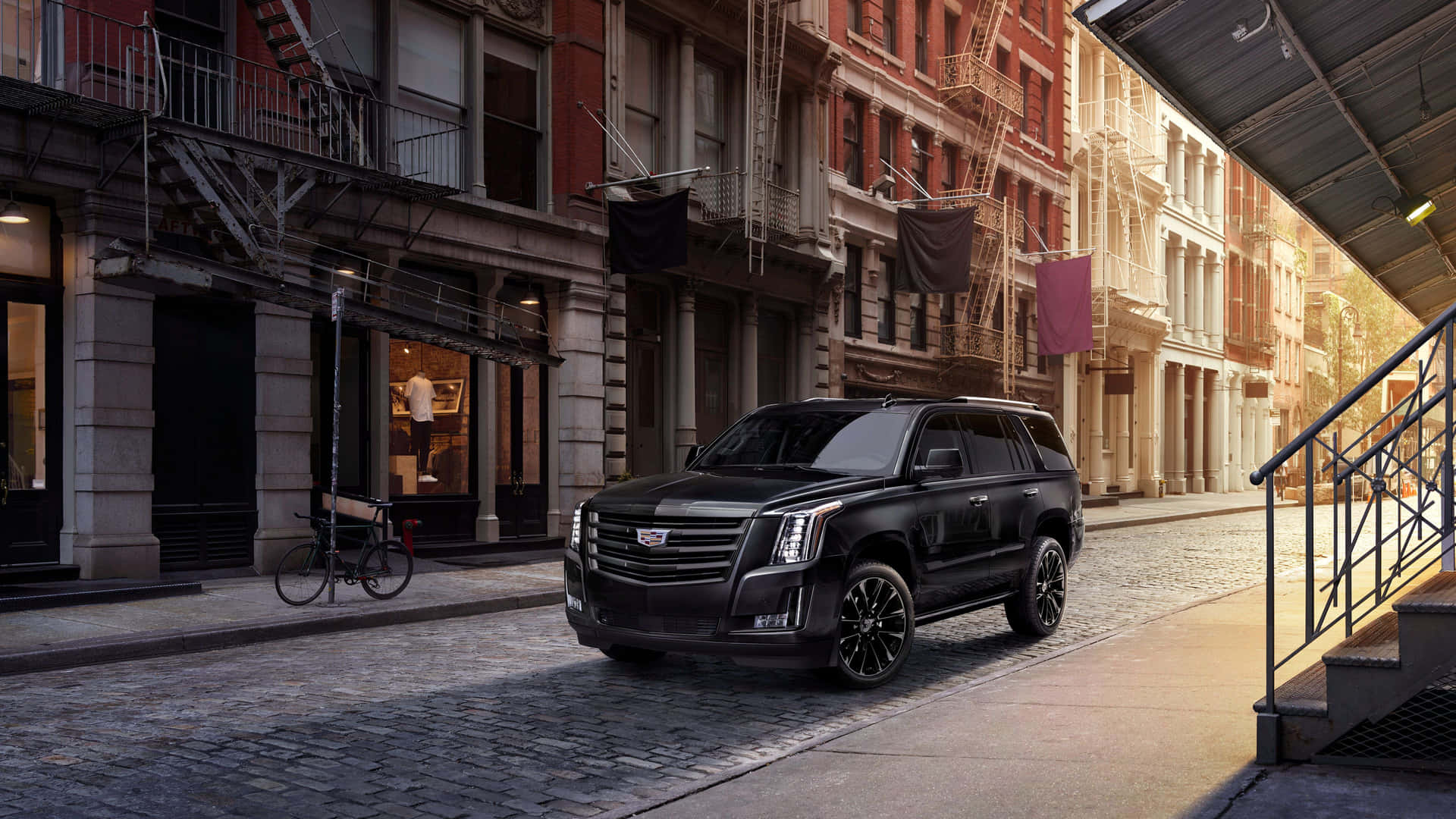 Stunning Cadillac Escalade making a statement on the open road. Wallpaper