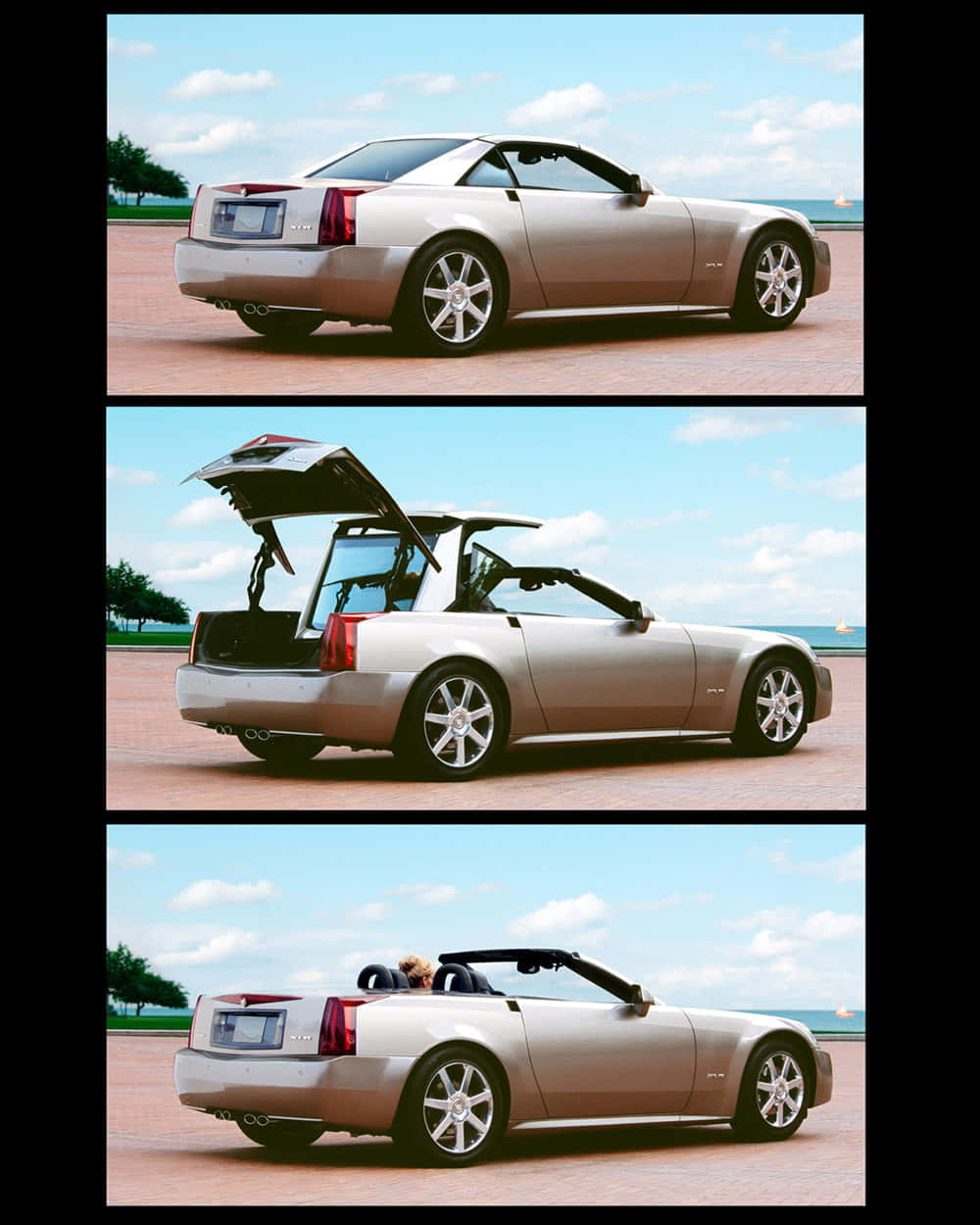 Sleek Cadillac XLR in motion Wallpaper