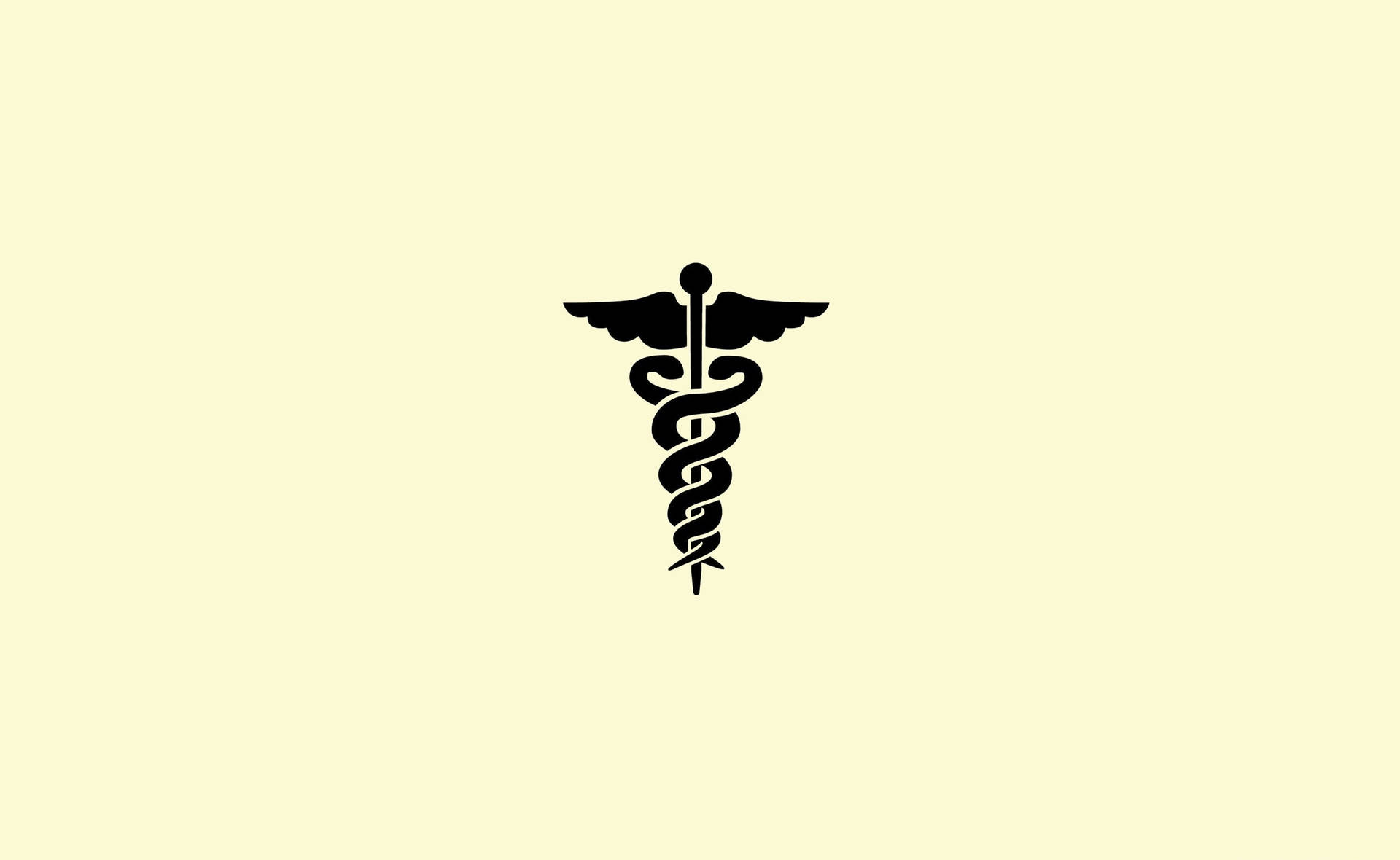 Caduceus Medical Symbol Black Wallpaper