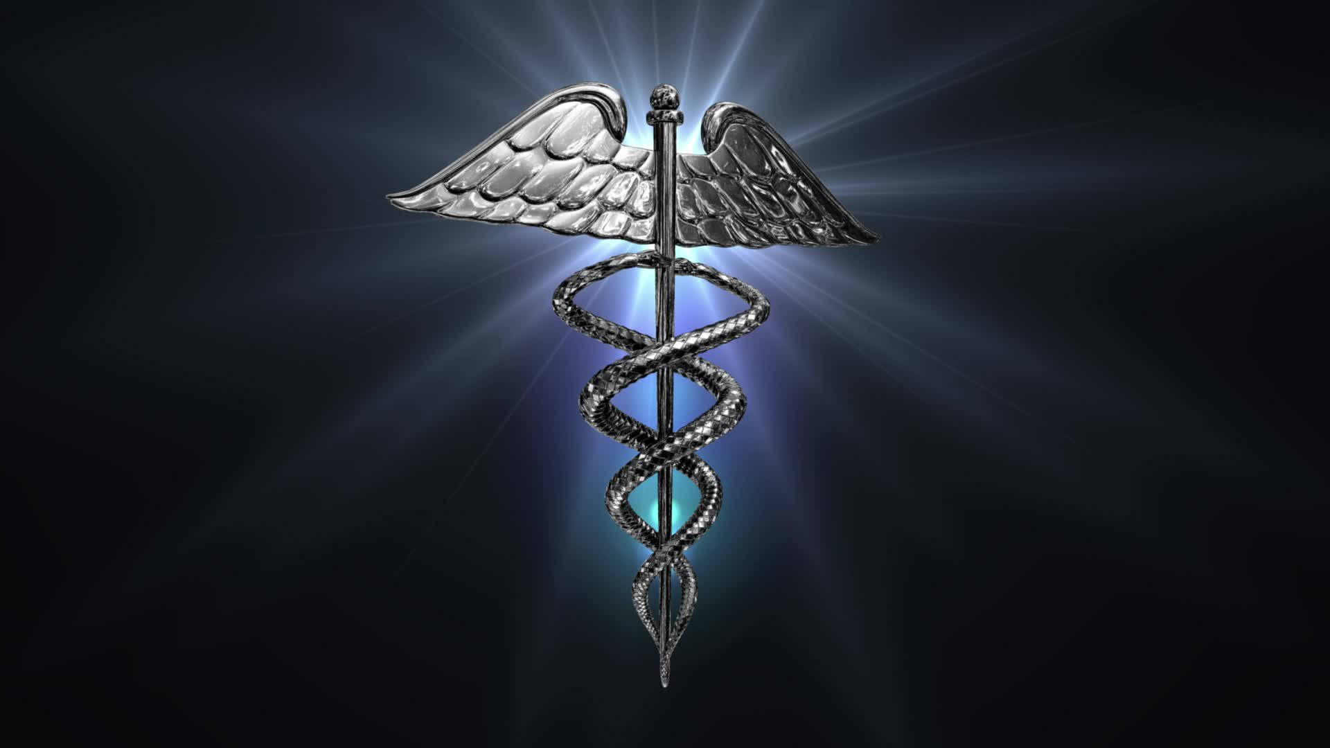 Caduceus Medical Symbol Flare