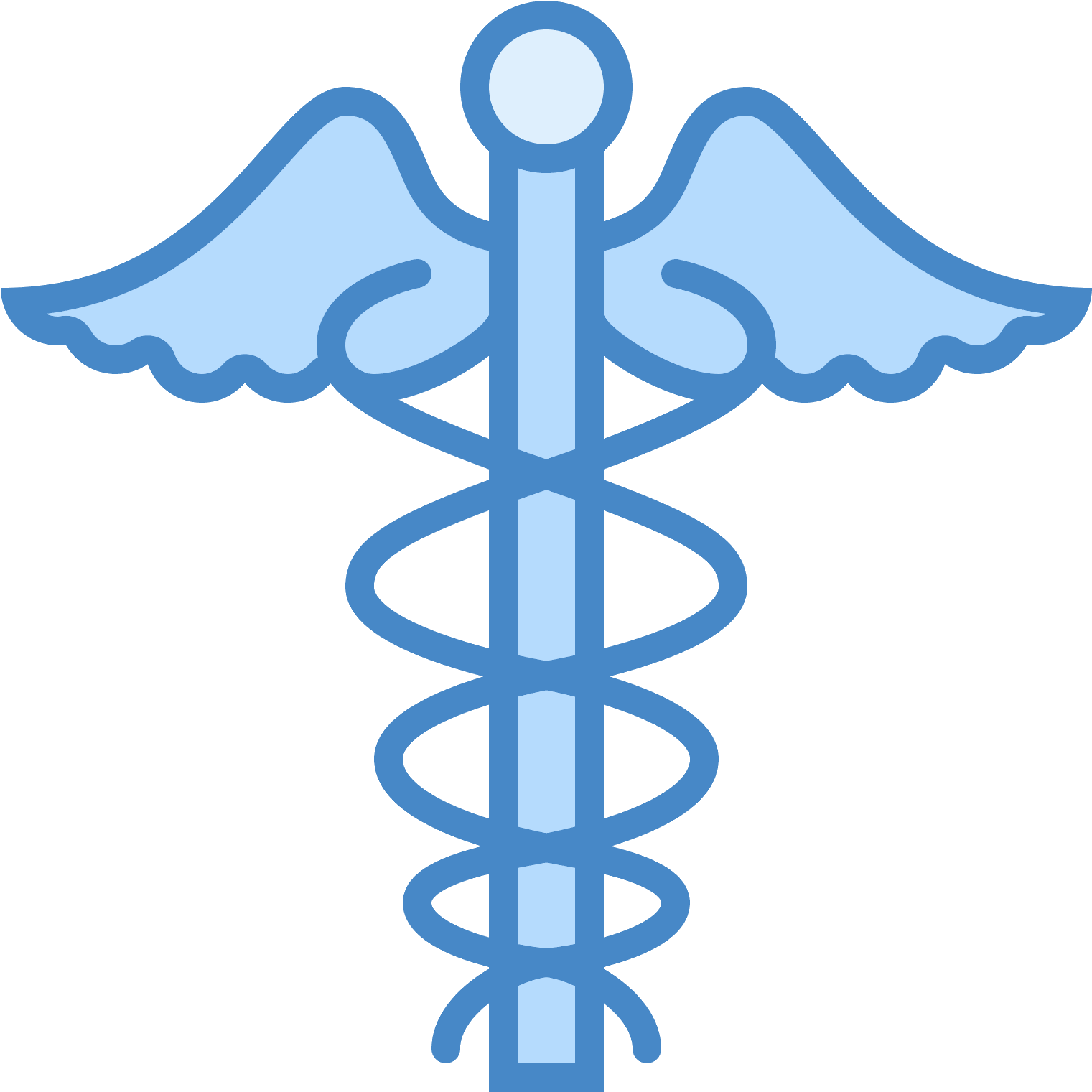 Caduceus Medical Symbol Graphic PNG