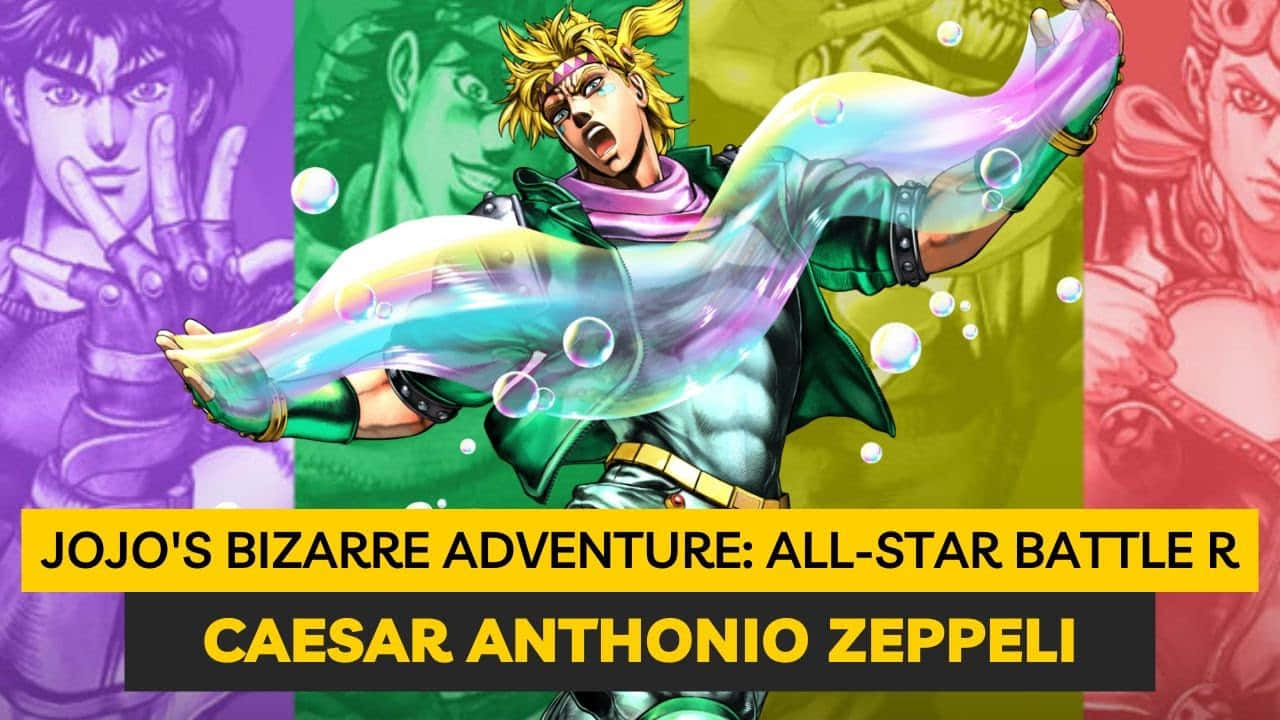 Stilig Fan Art Av Caesar Anthonio Zeppeli Fra Jojo's Bizarre Adventure Bakgrunnsbildet