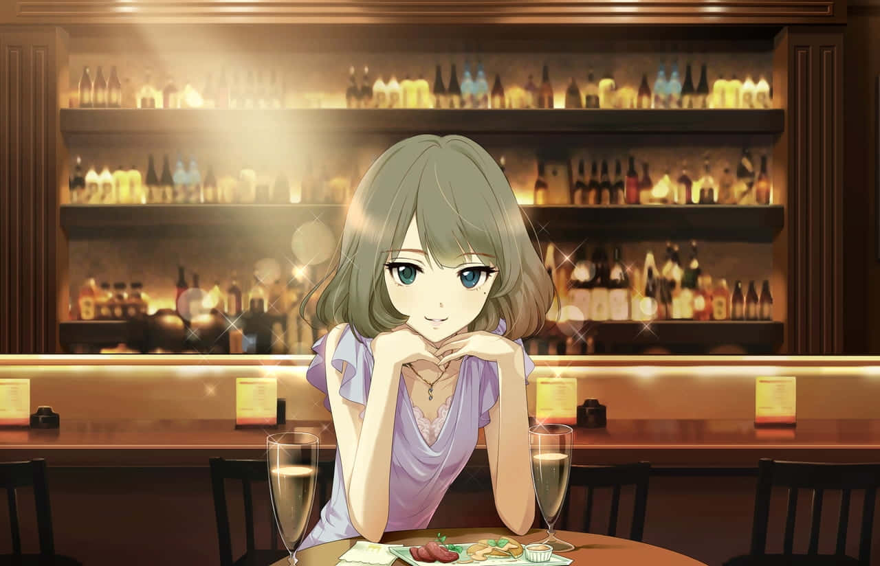 Entspannensie Sich Im Thematisierten Komfort Im Café Anime. Wallpaper
