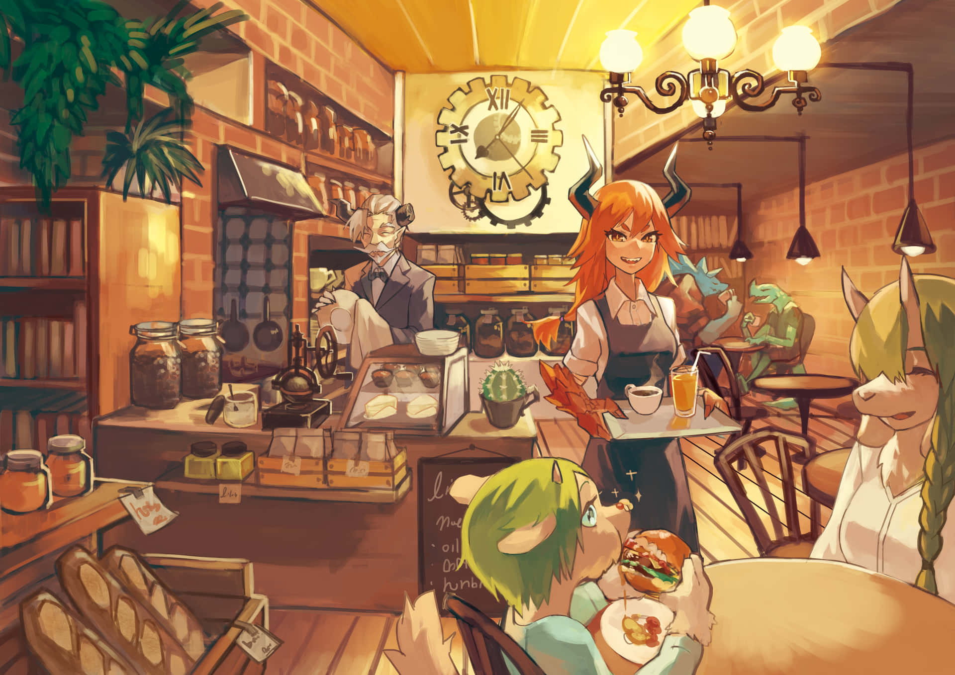Servidordel Café Anime Fondo de pantalla