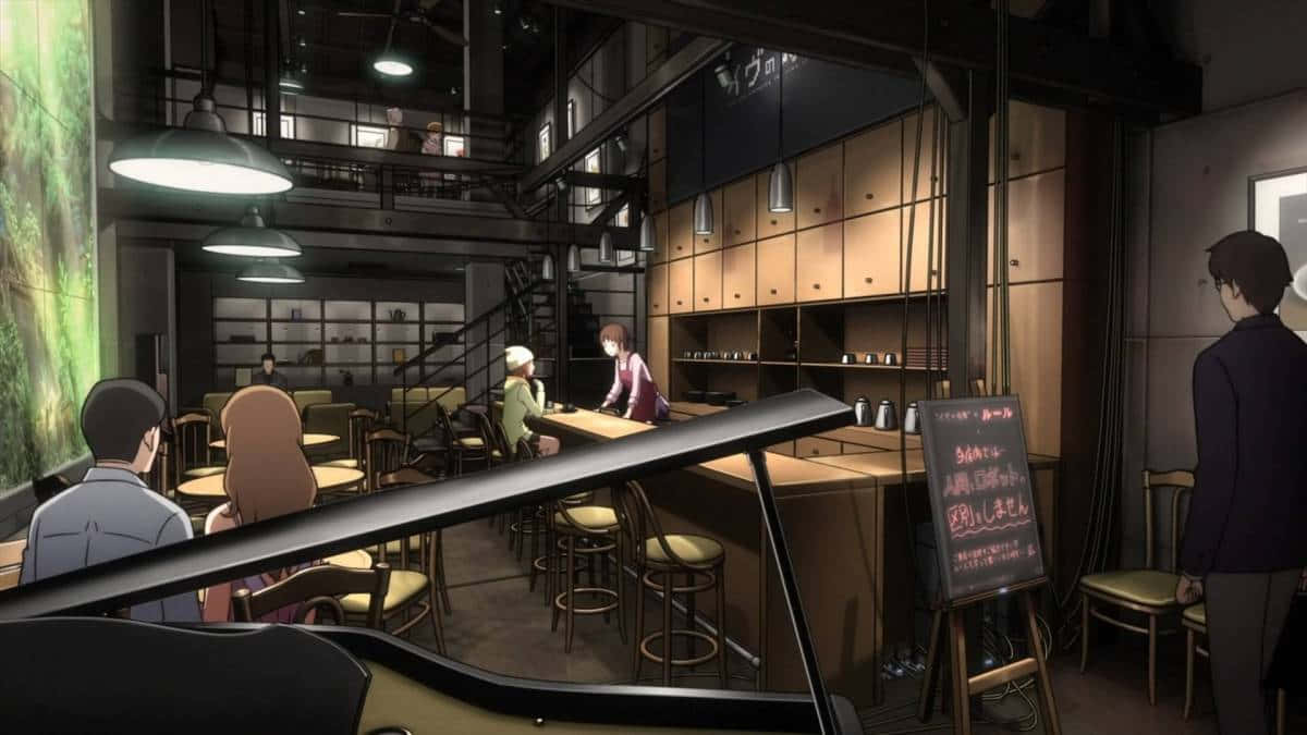 "Welcome to Cafe Anime – A Friendly and Fun Place to Hang Out" Wallpaper