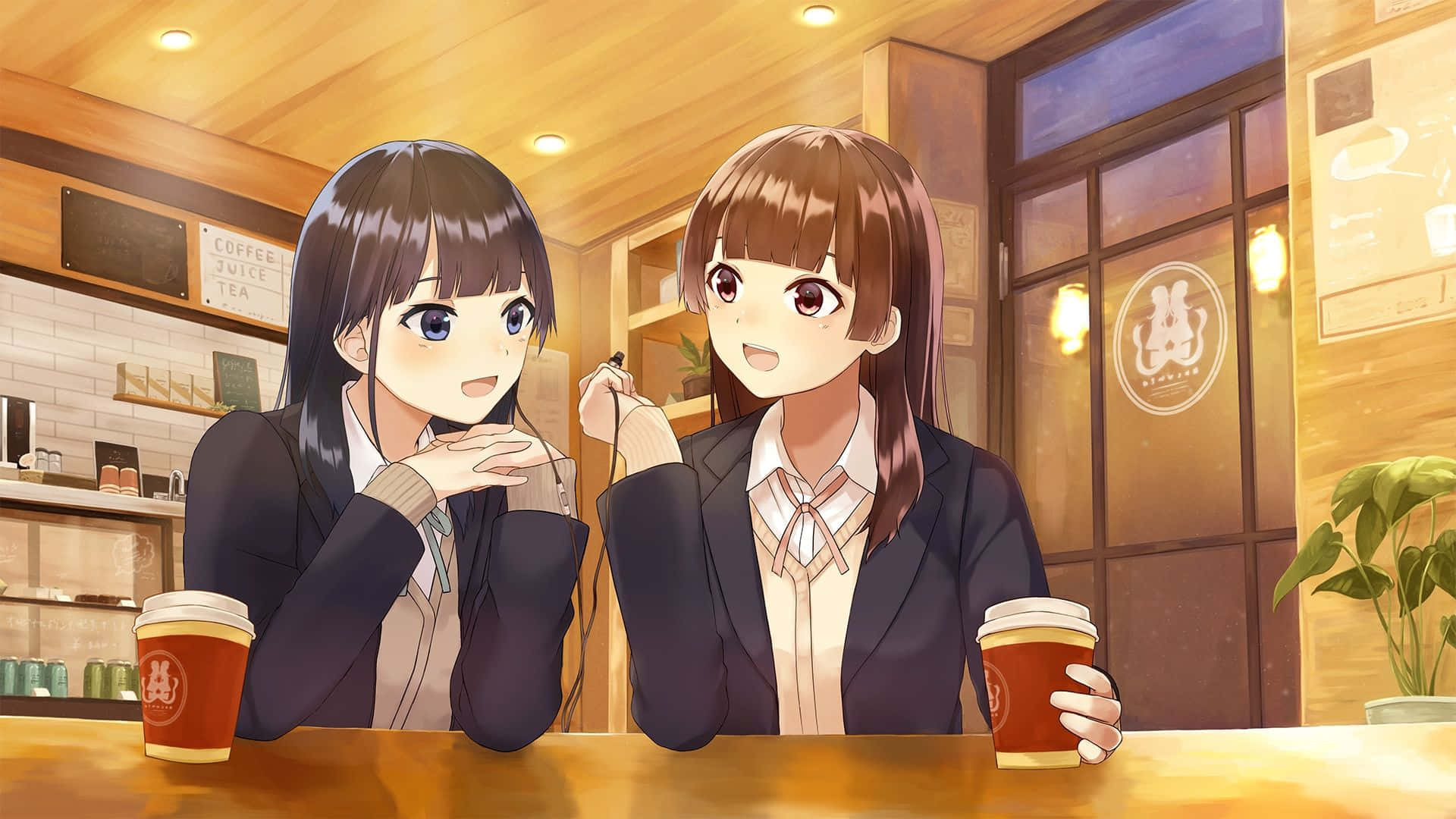 Vienial Cafe Anime Per Un'esperienza Deliziosamente Animesca Sfondo
