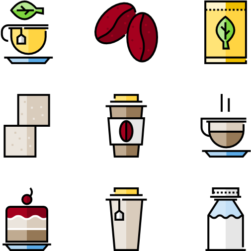 Cafe Icons Collection PNG