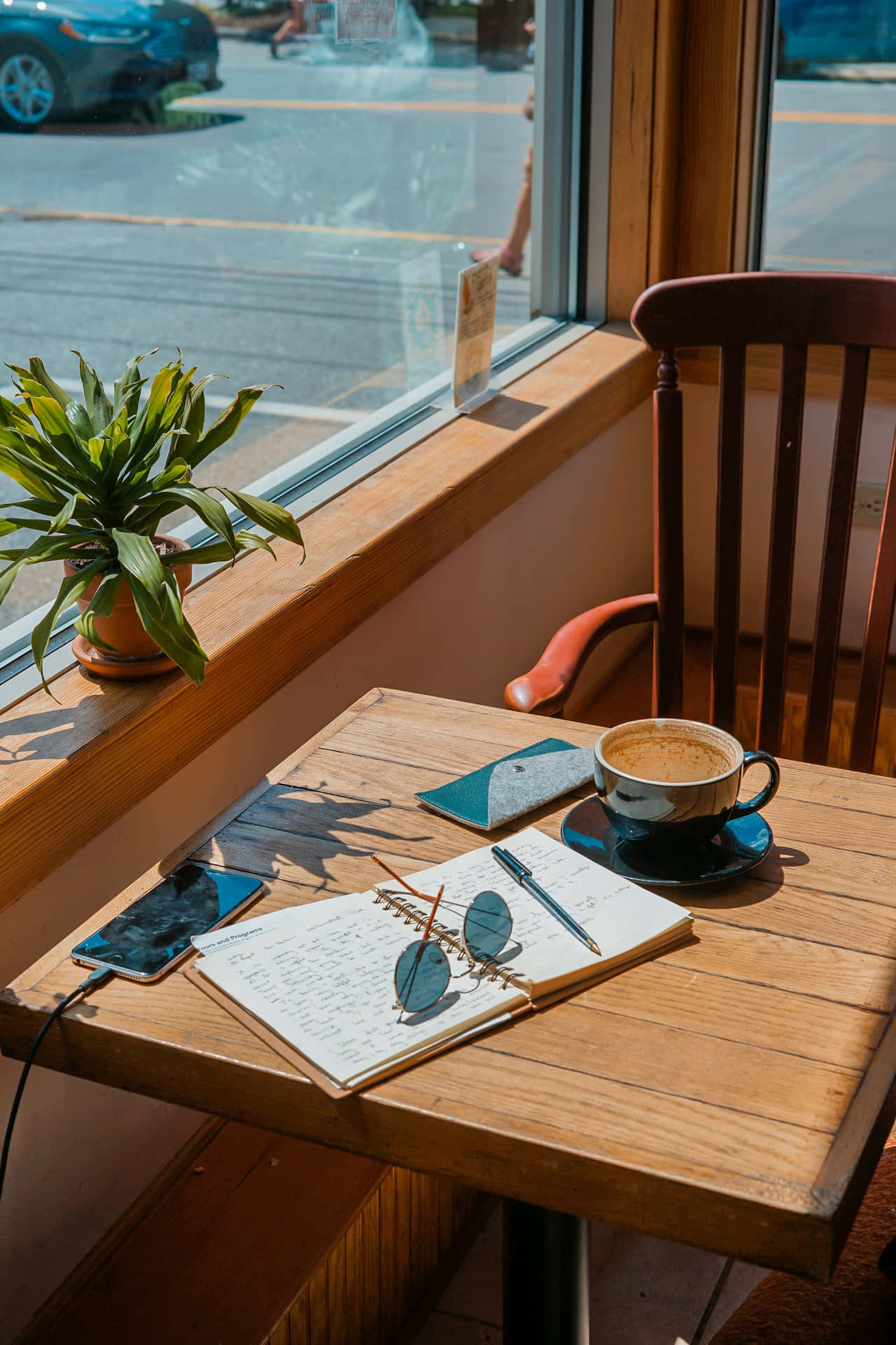 Cafe Writing Session Sunlit Table.jpg Wallpaper