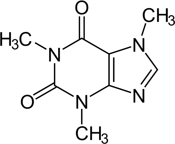 Caffeine Molecule Structure PNG