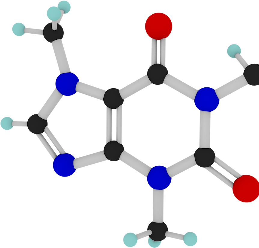 Caffeine Molecule Structure PNG