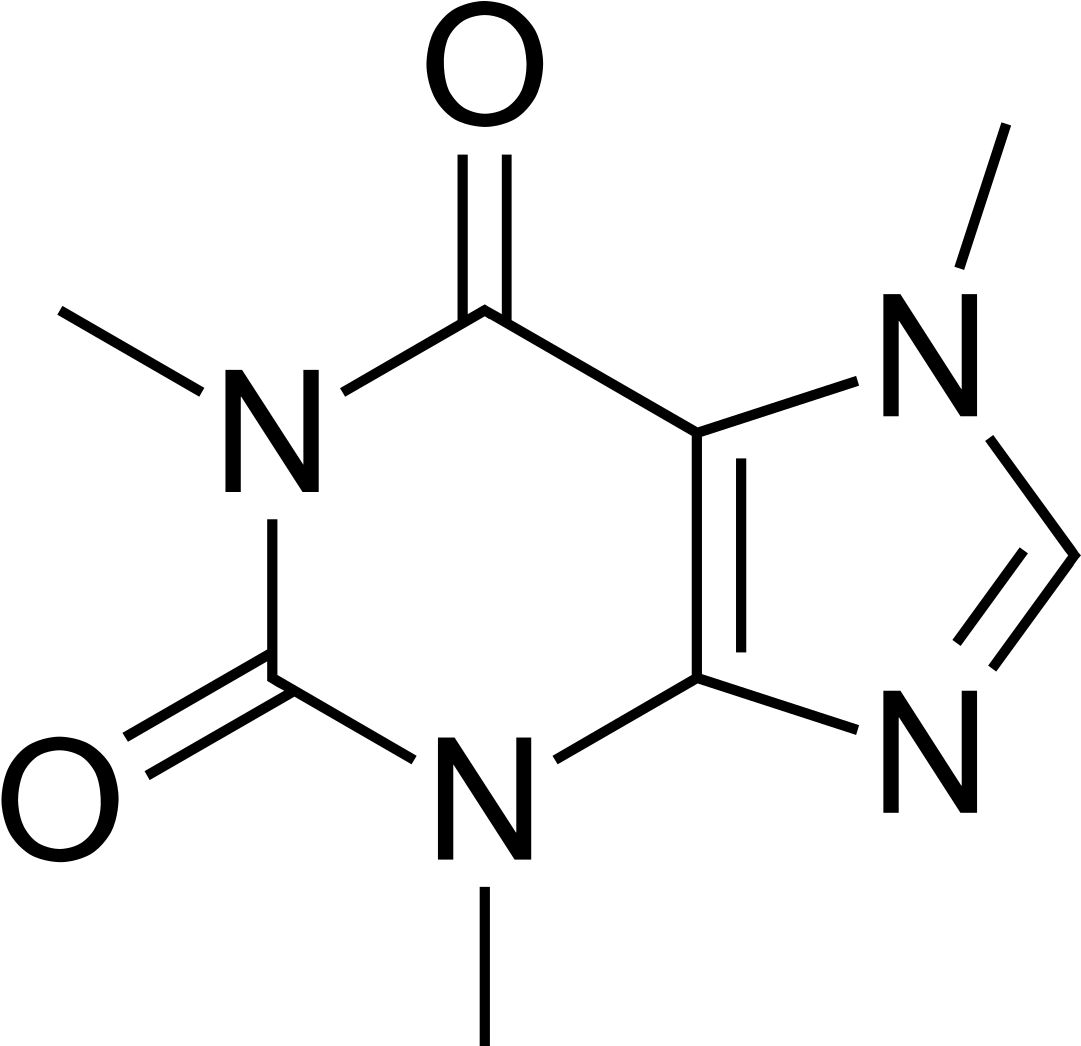 Caffeine Molecule Structure PNG