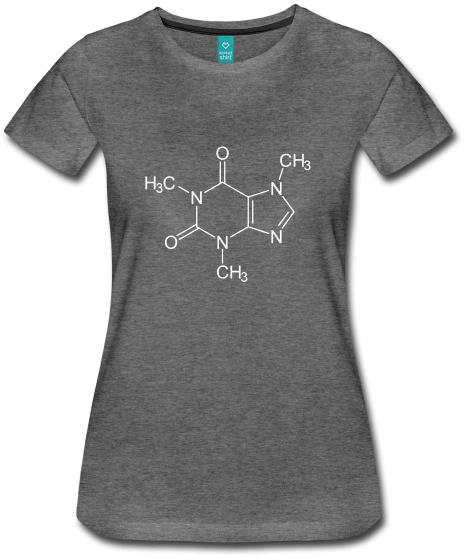 Caffeine Molecule T Shirt PNG
