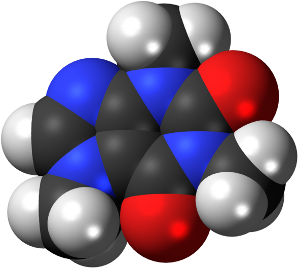 Caffeine Molecule3 D Model PNG